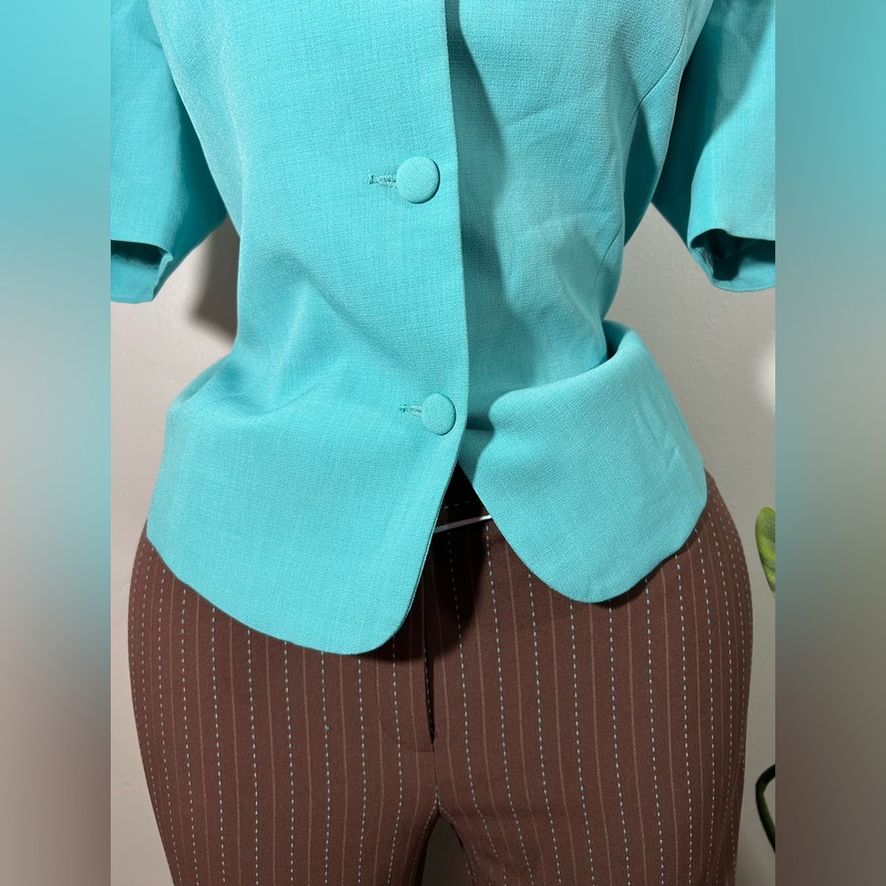 “ OUTFIT 2pcs “ Appleseed's Teal Top and Cato Brown Flare Pants - Picture 4 of 10
